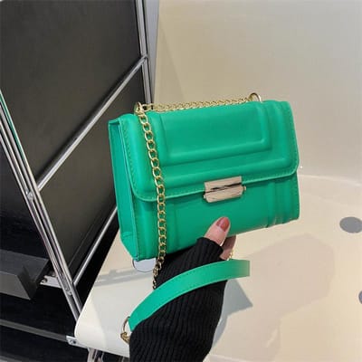 Lente Nieuwe Modieuze Crossbody Kettingtas voor Dames Eenvoudig en Modieus Temperament en Gepersonaliseerde Schoudertas blue