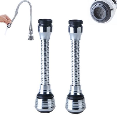 2 Stuks - 360 Graden - 2 Straalstanden - Roterende Kraan Opzetstuk- - Kraankop - Kraanverlengstuk - Kraan Opzetstuk - Sproeikop - Keukenkraan - Badkamerkraan - Sproeier - Badkamer - Douche
