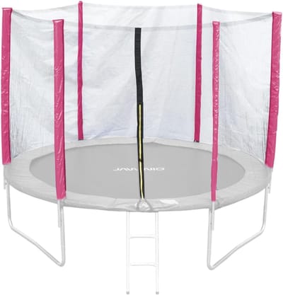 Trampoline Veiligheidsnet - Reserveonderdeel - Veilig Spelen - Met Ritssluiting - 305 cm - Roze