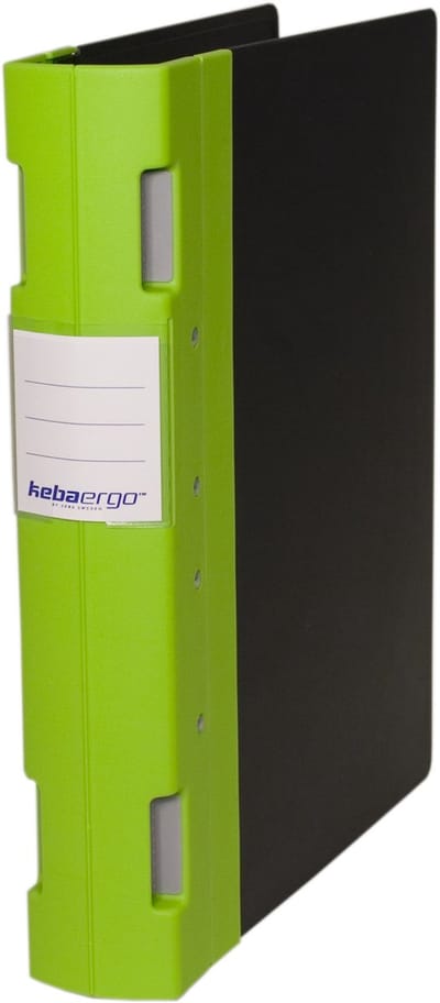 KEBA ergo map A4+ Lime/ Zwart 55mm 4-rings GLX-4532