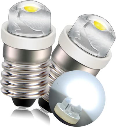 E10 LED Lampen 6000K Wit Laag Voltage Vervanging voor Autolampen 2 Stuks