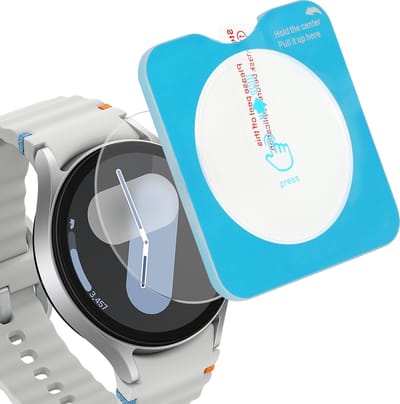 kwmobile 2x smartwatch screenprotector geschikt voor Samsung Galaxy Watch 7 44mm - Protector sporthorloge krasbestendig - Transparant met aanbrengtool