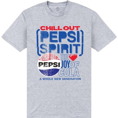 Pepsi Co. The Joy Of Cola Men's T-Shirt - Grey - XXL