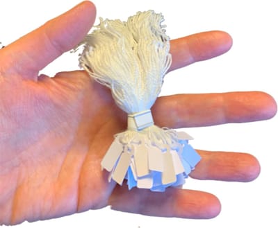 100 Prijskaartjes met koord - 0,7x1,9cm - 100stuks - Wit