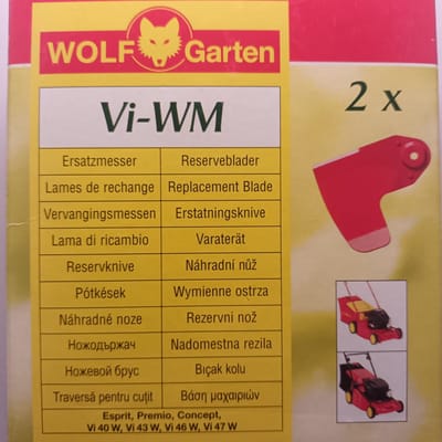 WOLF-Garten - VI-WM - Multifunctionele Messen - Vervangingsmessen - Mes - Elektrische Grasmaaiers Grasmachines - Set 2 Stuks