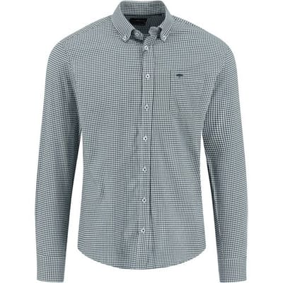 Fynch-Hatton Overhemd Flanel Vichy Check Dark Ivy / male