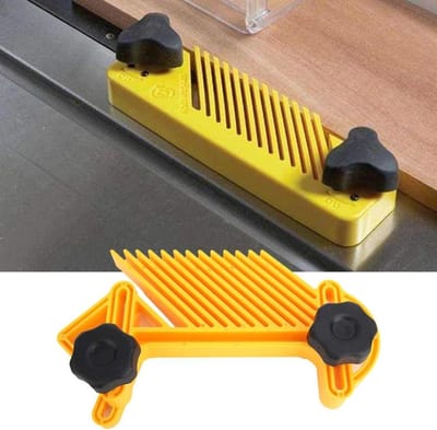 Houtbewerking Hulpmiddel - Precisie Gids - Veilig Werken - Dubbele Stabiliteit - 25 x 14 x 4 cm - Geel