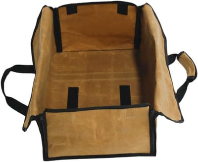 Draagtas Voor Brandhout - Log Tas - Buiten Haard - Gewatteerde Handvatten - 48x32CM - Khaki