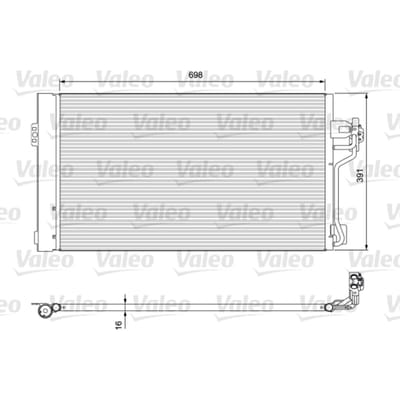 Condensator, airconditioning VALEO 814391