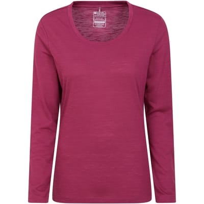 Mountain Warehouse Dames/Dames Agra Slub Top met lange mouwen (Bes)