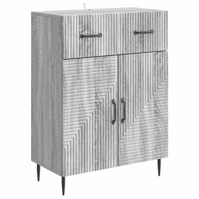 vidaXL - Dressoir - Grijs - sonoma - 66 - x - 34,5 - x - 89,5 - cm - Bewerkt - hout