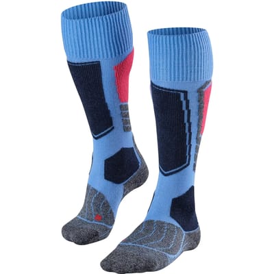 FALKE SK1 warm dik wol functioneel materiaal skisokken dames blauw - maat 39-40