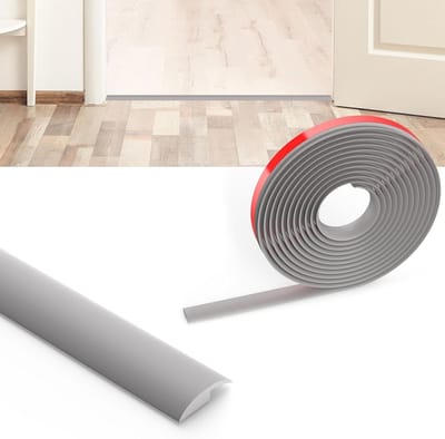 Vloer Overgangsprofiel - Vloerlijst Zelfklevend - Vloeren Egaliseren - Zonder Boren Bevestigen - 1.2 Meter Lengte - Grijs