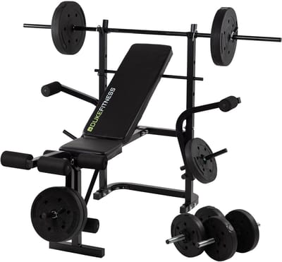 Duke Fitness Weight Bench Set | Halterbank + gewichten