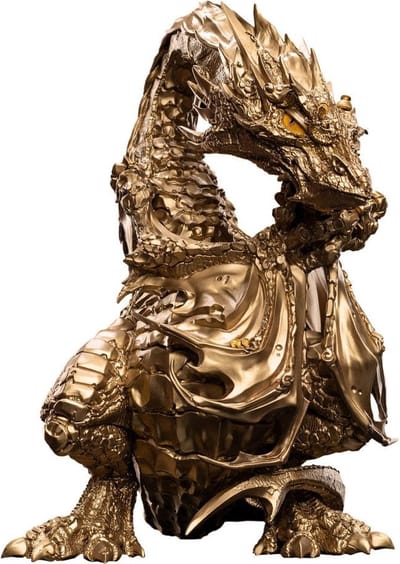 Weta Workshop The Hobbit Beeld/figuur Mini Epics Vinyl Smaug the Golden (Limited Edition) 29 cm Goudkleurig