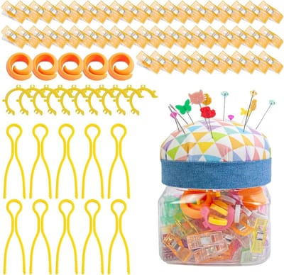 Naaiclip Set - Draad Organizer - Hobby Projecten - Veilige Zachte Grip - 76 Delig - Assorti