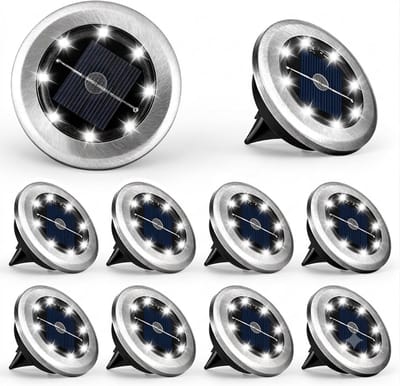Livatto Tuinverlichting op zonne-energie 10 stuks - Mini solarlampen, waterdicht, warmwit voor terras, oprit en landschap