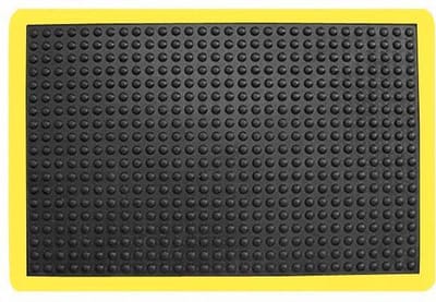 Ergonomische werkplaatsmat - anti vermoeidheidsmat - 60x90 cm - met gele rand