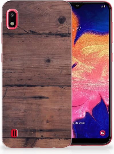 Samsung Galaxy A10 Bumper Hoesje Old Wood