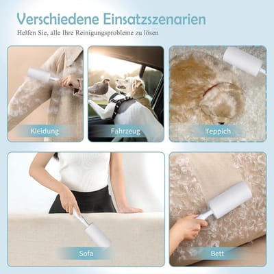 Pluisroller Set - Inclusief 12 Rollen en 2 Dispensers - Extra Kleverig - Ergonomische Handgreep - Voor Huisdierbezitters