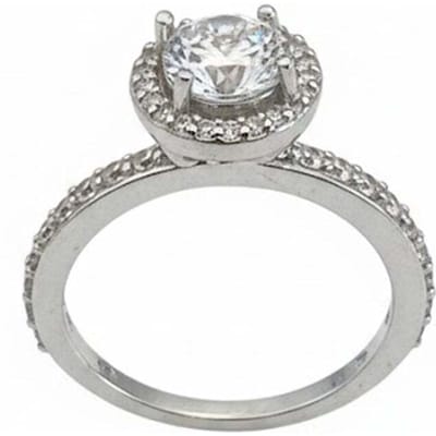 Eternelle Sterring met Halo, 925 Sterling Zilver, BIAN025