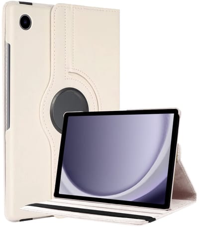 Hoesje - Geschikt voor Samsung Galaxy Tab A11 / A9 - 360 Graden Hoes - Draaibare Hard Cover Case - Tablethoes Draaibaar - Wit