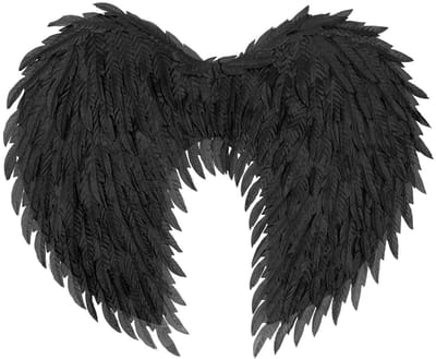 Boland - Vleugels engel Glam zwart Zwart - Volwassenen - Vrouwen - Engel - Godin - Fantasy