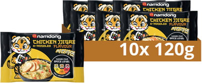 Namdong Snack - Chicken Jjigae - instantnoedels met kippensmaak op Koreaanse wijze - 10 x 120 g