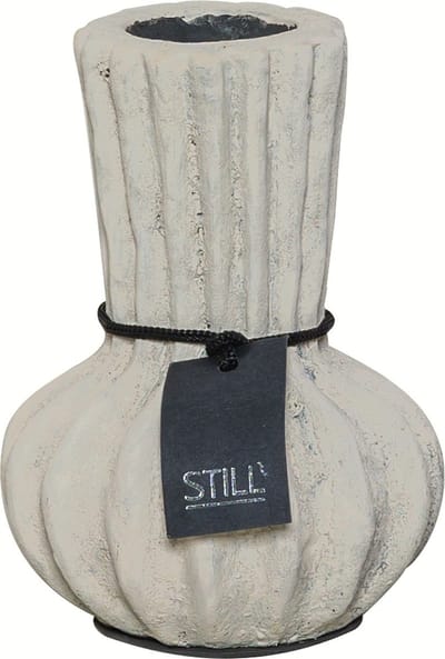 STILL - Kleine Flesvaas - Lijnen - Beige - 20 x 14 cm