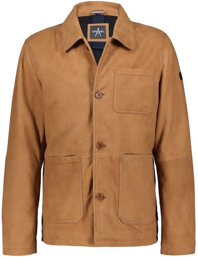 Lennox leren Shirt-jacket