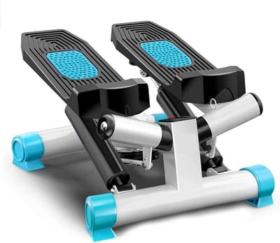 Mini Stepper - Hometrainer Stepper - Thuis Fitness - Met Weerstandskoorden - Compact Design - Zwart