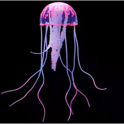 1PC Kunstmatige gloeiende effect kwallen aquarium decoratie aquarium onderwater levende plant aquatisch landschap roze