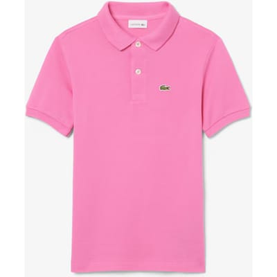 Polo Lacoste Boys Non Organic Petit Pique Fushia-Maat 128