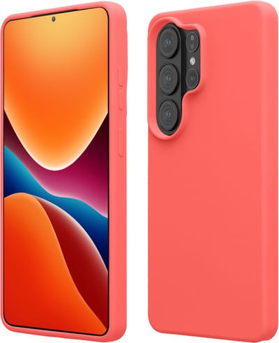 kwmobile telefoonhoesje geschikt voor Samsung Galaxy S26 Ultra - Hoesje met siliconen coating - Smartphone case in neon koraal