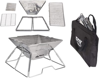 Draagbare BBQ Grill - Kampeer Grill - Buiten Koken - Opvouwbaar Ontwerp - Voor Meer Dan 5 Personen - Zilver