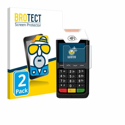 BROTECT - Screenprotector voor ingenico Tetra Lane/3600 - Folie Beschermfolie matte 2 Stuks