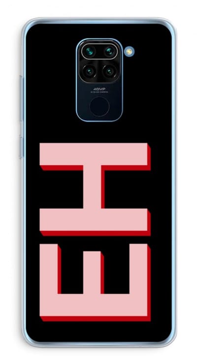 Gepersonaliseerd - Case Company® - Hoesje geschikt voor Xiaomi Redmi Note 9 hoesje - Monogram - Soft Cover Telefoonhoesje - Bescherming aan alle Kanten en Schermrand