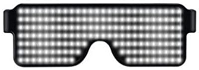 Hahhhha LED Glow Bril, Nachtclub Glow Knipperende Zonnebril Bril, USB Oplaadbare LED Lichtgevende Bril, Multifunctionele Oplichtende Feestbril Display Screen Neon Feestbenodigdheden voor Kinderen