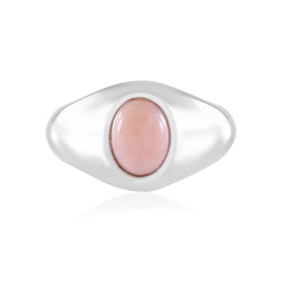 Cavill - Zilveren ring met Roze Opaal 0,945 ct - 925 Sterling Zilver rhodium gerhodineerd - Ovaal Cabochon - Modern elegant dames sieraad
