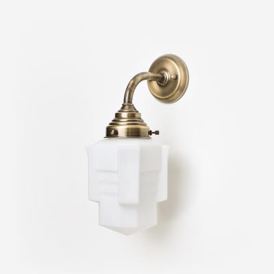 Wandlamp Apollo Mat Curve Brons - Art Deco Trade