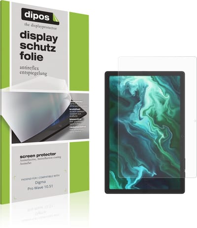 dipos – 2x Matte Beschermfolie geschikt voor Digma Pro Wave 10.51 | Krasbestendige & antireflecterende Screenprotector Ultra-Thin