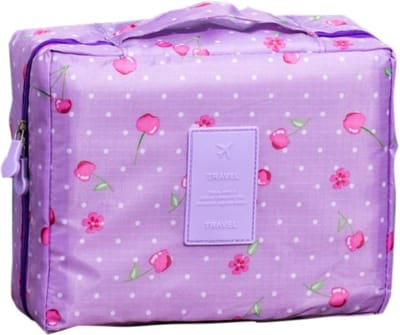 Fako Fashion - Make-up Tasje Rechthoek - Cosmetica Organizer - Make-up Toilettas - 21x16x8cm - Kersen Paars