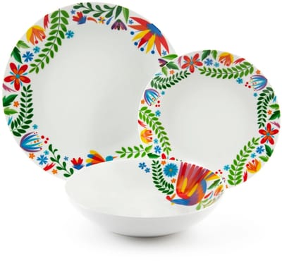 Excelsa Serviesset 12-delig – Fiesta – Kleurrijk Porselein – Italiaans Design