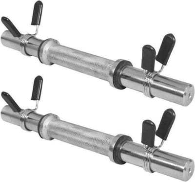 Gorilla Sports Dumbellstangen - Set van 2 - 35 cm - Incl. veersluiting