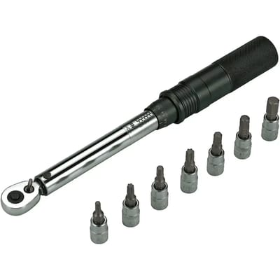 BBB Cycling Momentsleutel 1/4" – Fietsgereedschap Set 2-24 Nm – Inbus & Torx Set – BTL-173
