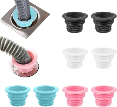 Rubberen manchet afdichting voor afvoerbuis, 8 stuks, geschikt voor wasmachine en sifon, Ø 48 mm
