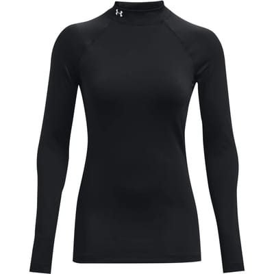 Under Armour UA CG Authentics Mockneck Dames Thermoshirt - Zwart - Maat M