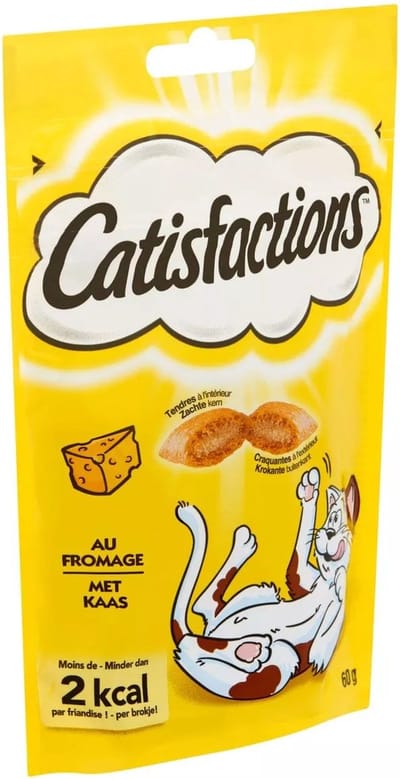 3x - Catisfactions - Kattensnack Met Kaas - 60g