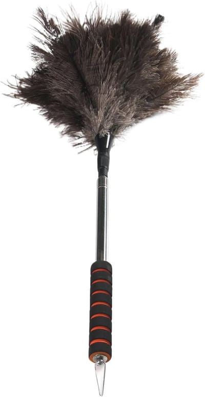 Stofdoek Telescoopsteel - Plumeau Verlengbaar - Huishoudelijk Reinigen - Elektrostatische Binding - 155 cm - Niet gespecificeerd