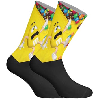 Lange uniseks sokken met elastische print